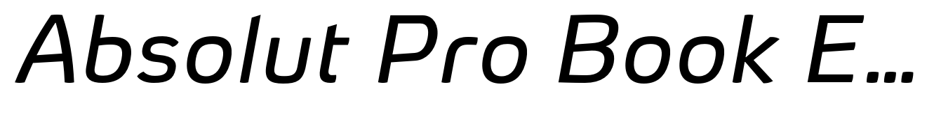 Absolut Pro Book Expanded Italic